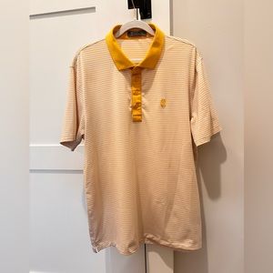 G/Fore Men’s Golf Polo in Yellow Stripe (Large)